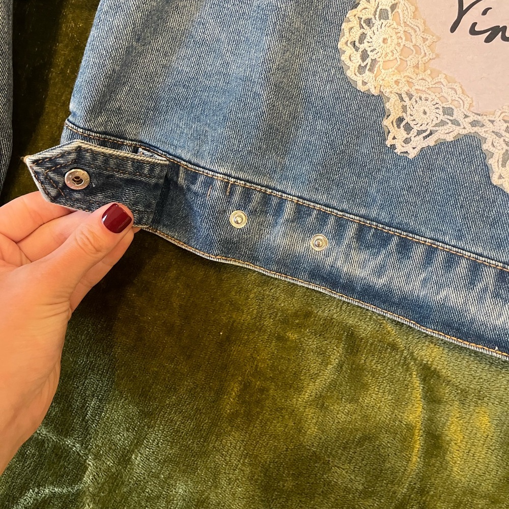 Denim Jacket with Van Gogh Print - Picture 4 of 5